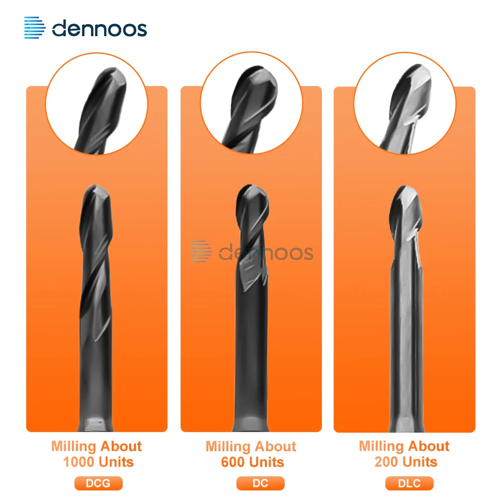 ARUM Zirkonoxid-Fräser D6 Schaft DCG/DC/DLC Beschichtung Schleiffräser 55,5 mm Länge 2,0/1,0/0,6 mm Durchmesser Arum Fresa Werkzeuge – Detail 1