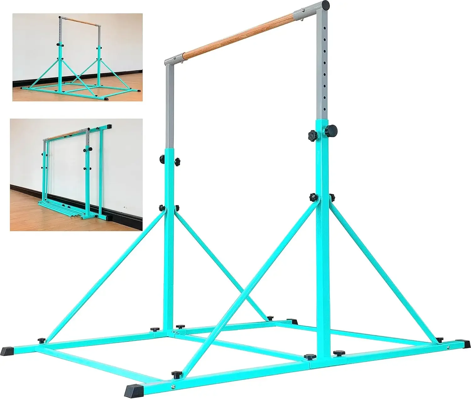 Bar For Kids and Teenage Ages 3-25, 5 FT / 6 FT Base Length  Height, Gymnastic Kip Bar Horizontal Bar