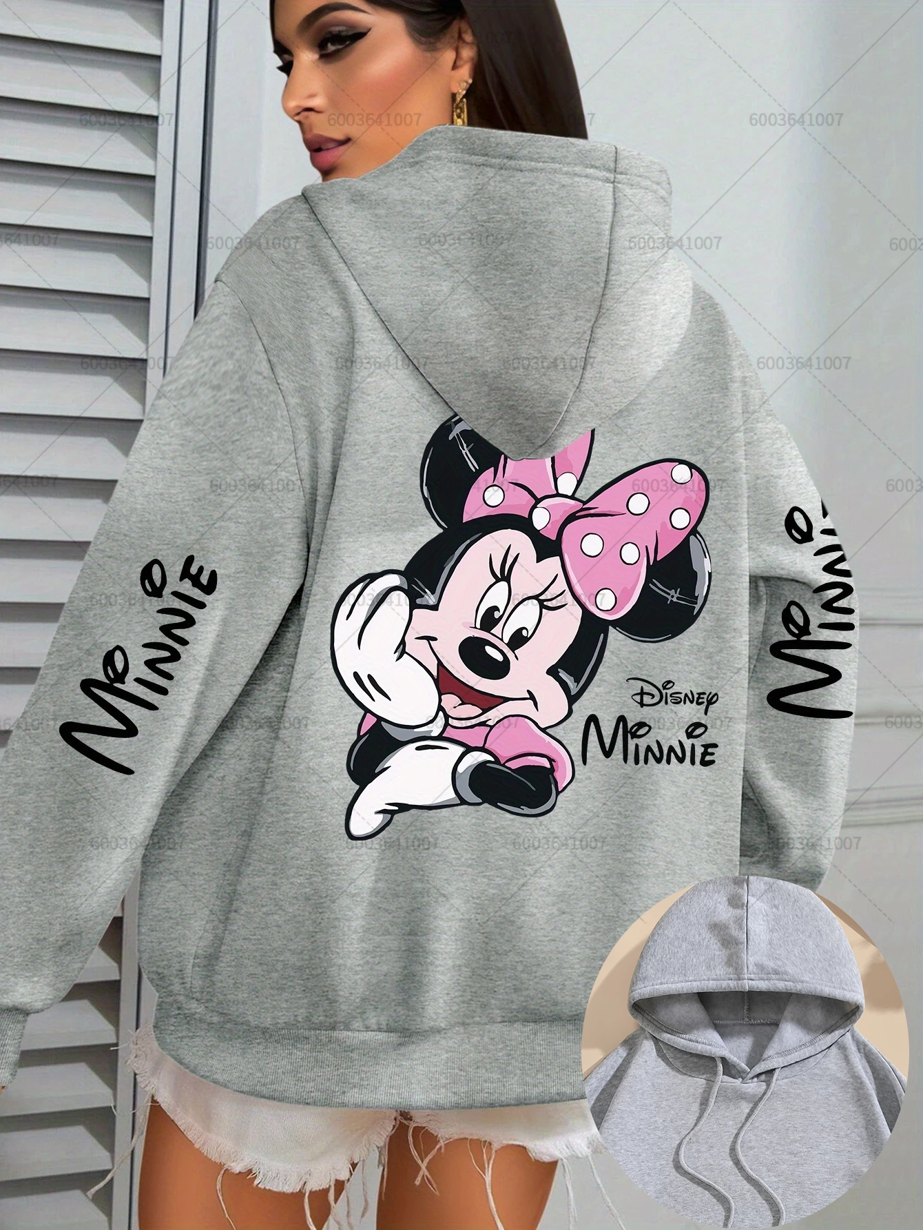 Disney femmes Minnie Mouse polaire sweats à capuche coton sweat à capuche pull automne hiver surdimensionné manteau Sweats haut à manches longues