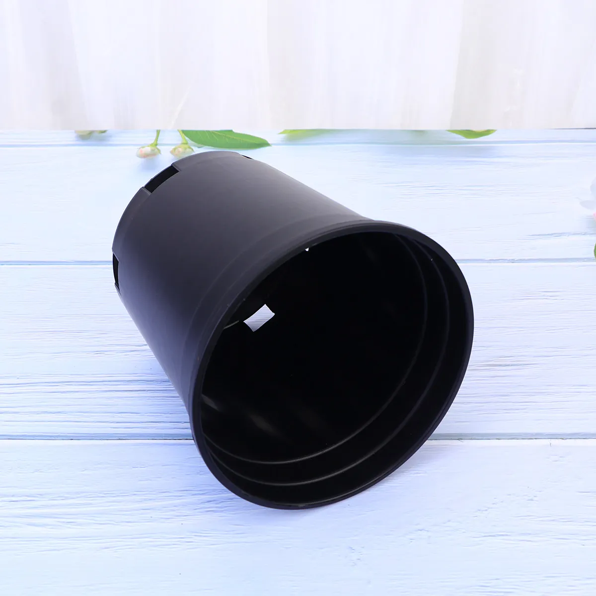 5Pcs Large Round Thickened Plastic Flower Pots for Garden Balcony Home Decor Tree Rose Grass Planting Bucket Planter Black 1