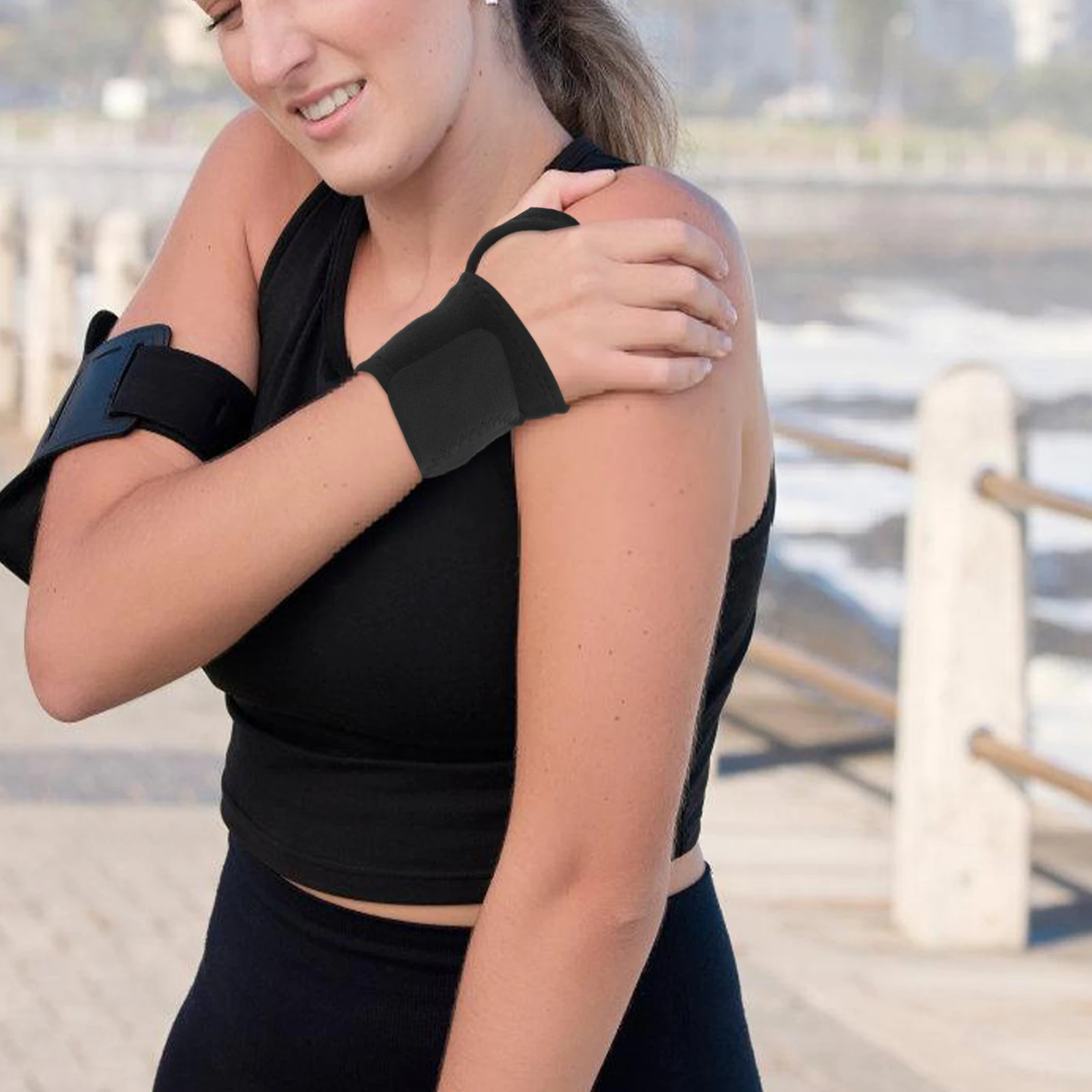 

2Pcs Sports Wristb s Brace Adjustable Women Grip Nylon Cloth Protector Exercise Strap Comfort Elastic Breathing Soft