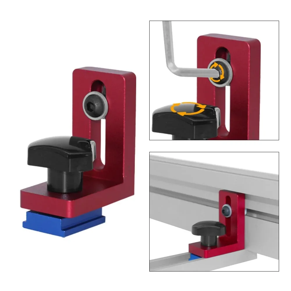 Woodworking Table Saw Fence Limiter - Chute Positioner, Fence Holder, Limiting Device, Micro-Adjustable Stopper