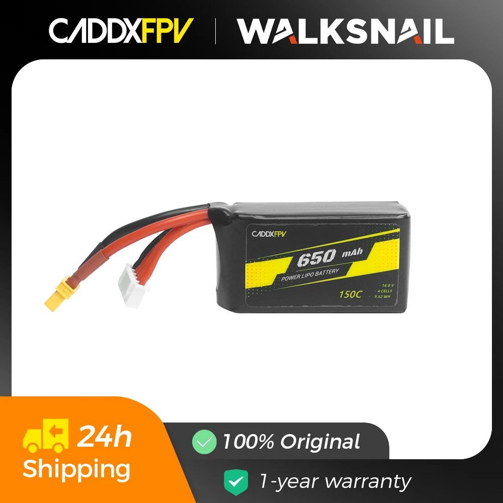 

CADDXFPV 650mAh 4S 14.8V 150C FPV Lipo Battery