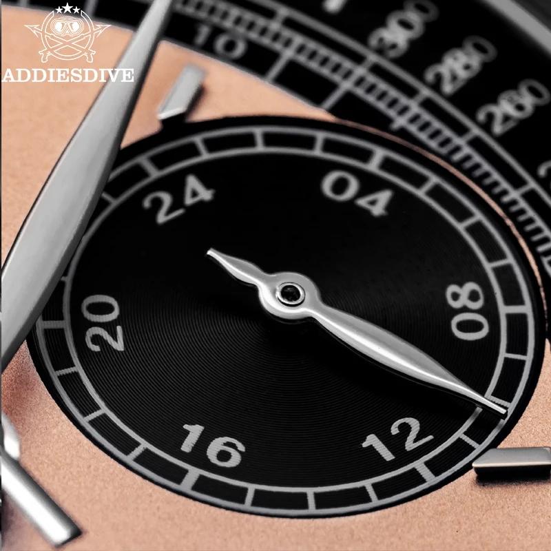 Addiesdive Luxe Heren Quartz Horloge VK64 100M Waterdicht Bubble Glas Horloge Mode 316L Roestvrij Staal Heren Horloge