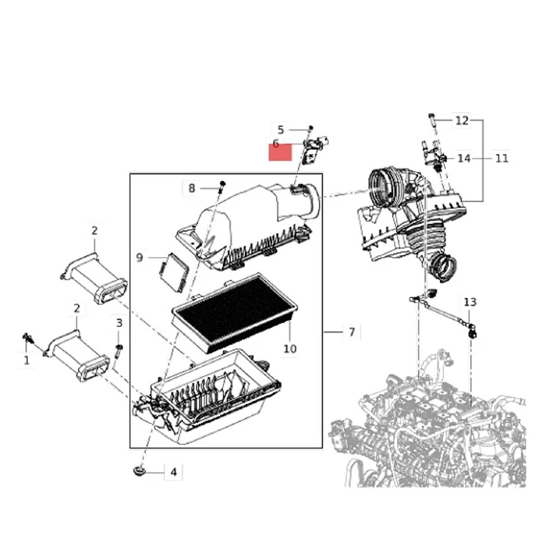 Car MAF Mass Air Flow Sensor 55505735 For Cadillac CT5 XT4 XT5 Buick Chevrolet GMC Acadia 2019-2021 AFH70M-129 MAS0523 Parts