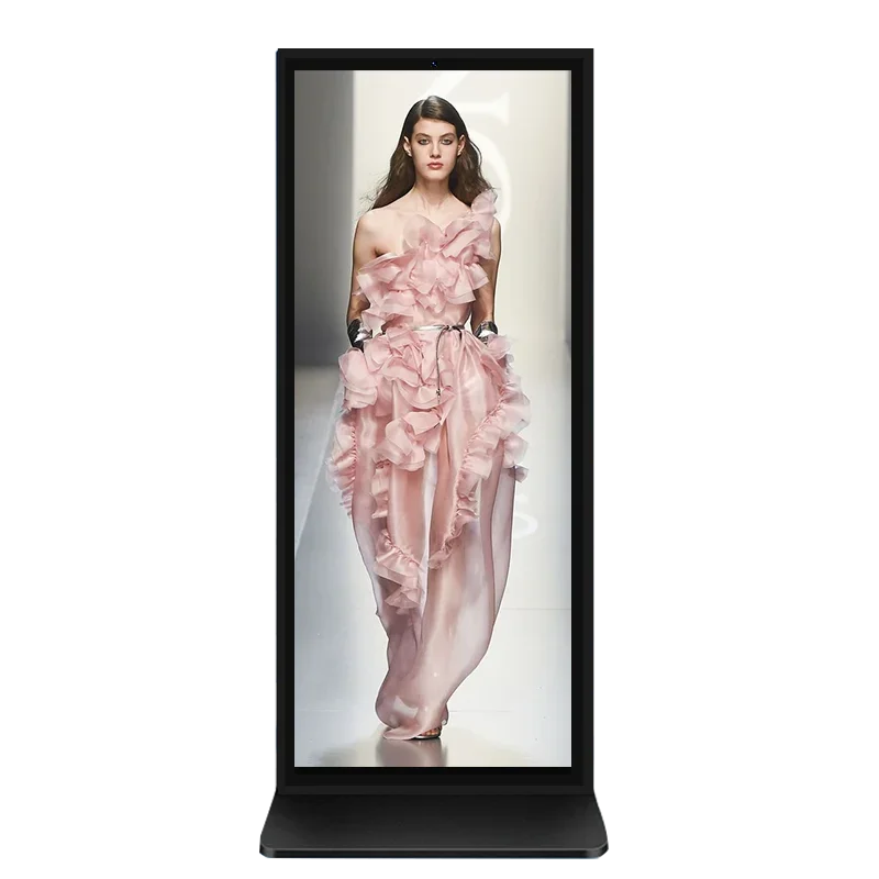 55 Inch Touch Screen IP65 Animation Enabled Interactive Indoor Ad Video Player Floor Standing Digital Full Screen Shopping Mall