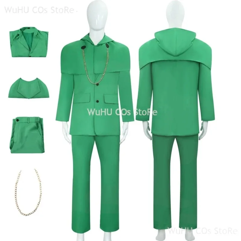 Película de cómic Dr. Victor Doctor Von Downy Cosplay Dooms disfraz malvado capa verde traje para hombre máscara fiesta de Halloween juego de rol Outfita; k6