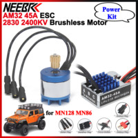 AM32 45A ESC 2830 2400KV Outrunner Brushless Motor USB/Type-C Adjuster for MN128 MN86 1/12 RC Car Crawler Upgrade Accessories