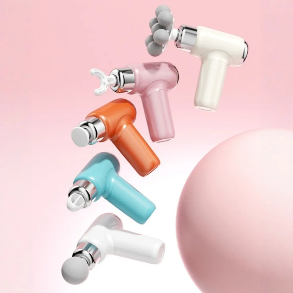9 Replaceable Heads 7 Balls Muscle Massager Compact Size Adjustable 6-speed Fascia Machine Massager Rechargeable Cordless