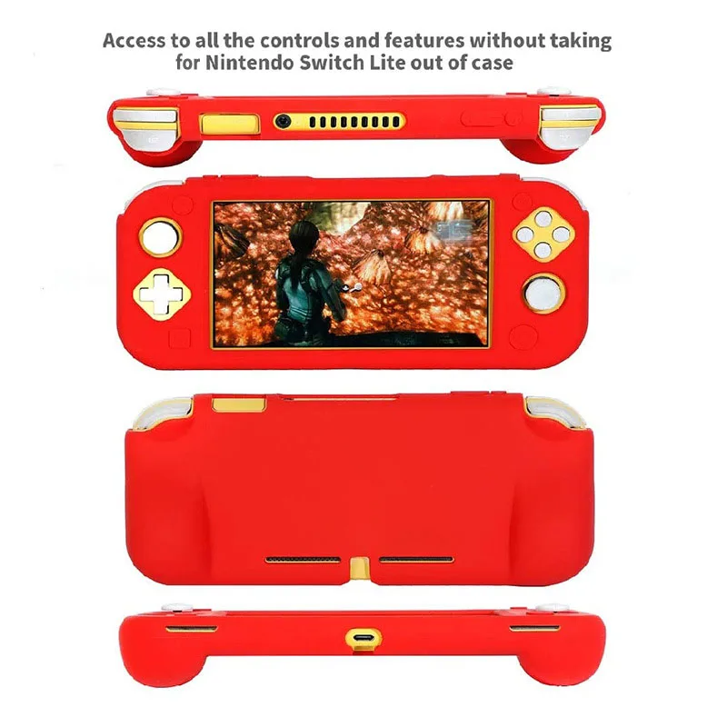 Siliconen Hoes Volledig Omwikkeld Beschermhoes Voor Funda Nintendo Switch Lite Schokbestendige Geïntegreerde Beschermhoes Accessoires