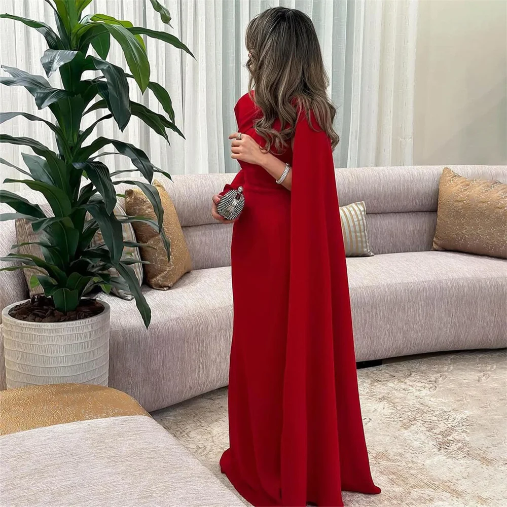 ROYET Formal One Shoulder Full Sleeve Mermaid Long Woman Of Evening Dress Floor Length Sweep Train Fashion Prom Gown 2024