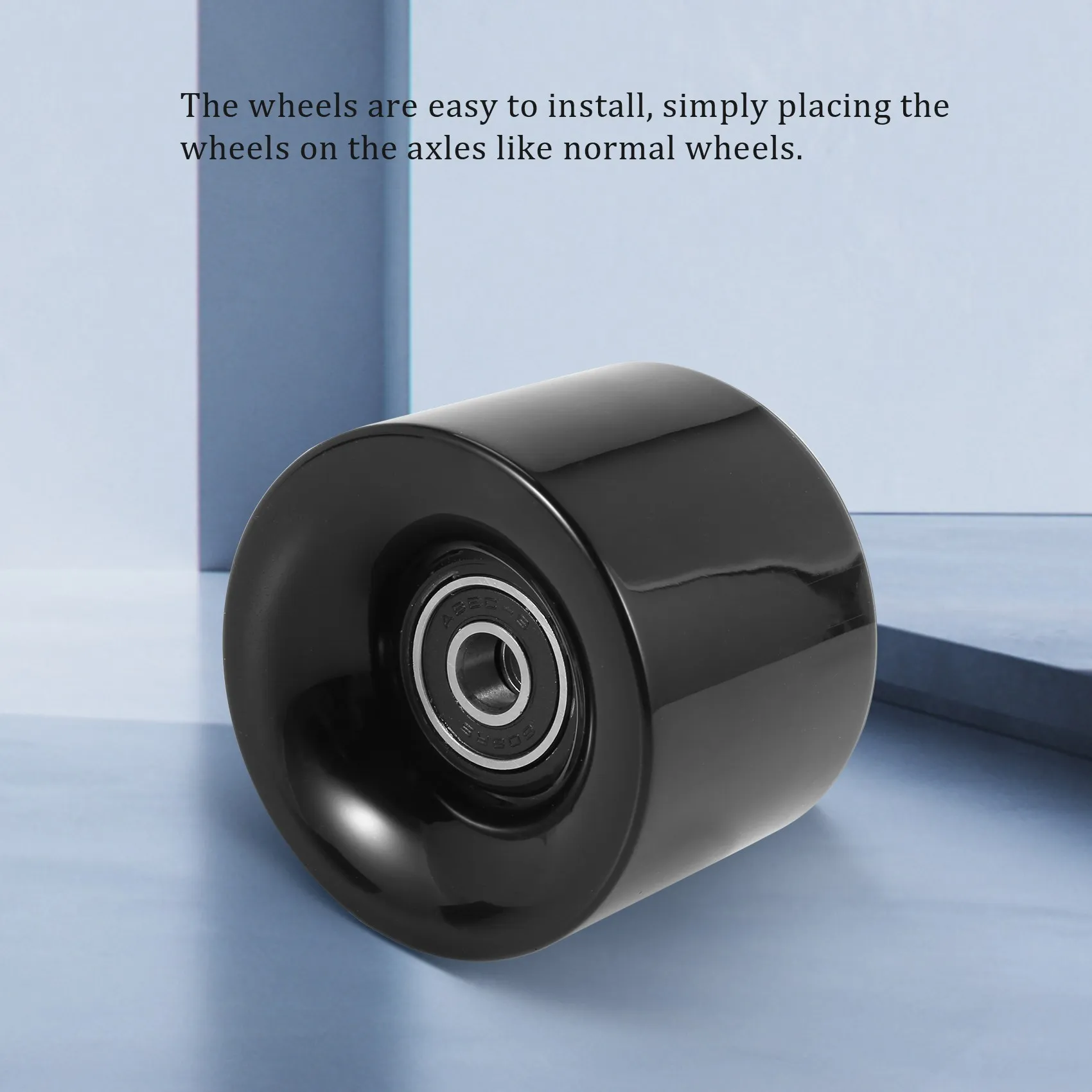 

Lo-ok Упаковка из 4 колес для скейтборда диаметром 60 мм + подшипниковая сталь ABEC-9, и проставки, круизерные колеса