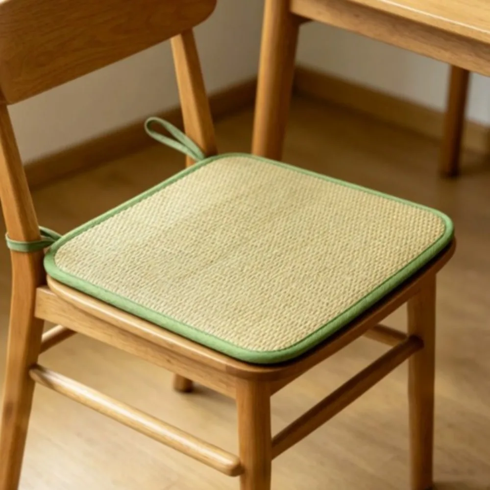 Breathable Horse Shoe Shaped Strap Chair Cushion Handmade Wear Resistant Woven Chair Cushion Anti-slip Dining Seat Pad Office