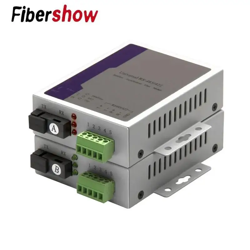 1pair RS485 to Fiber Optic Modem Singlemode SC 20km rs485 to ethernet fiber converter RS232 to fiber RS422