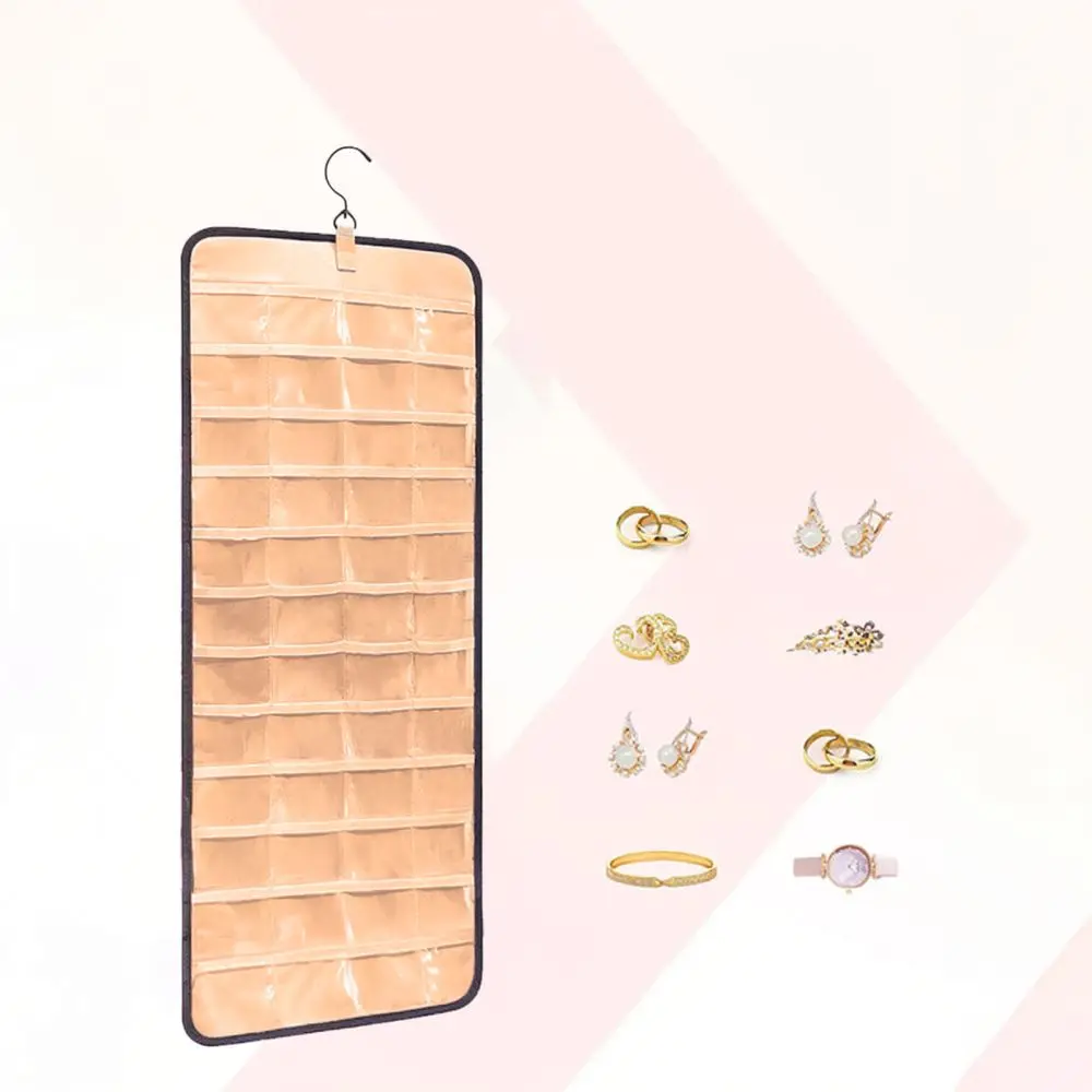 Oxford Jewelry Storage Organizer Double Sided Hanging Bag For Wall Door Closet Necklace Earring Ring Bracelet Holder