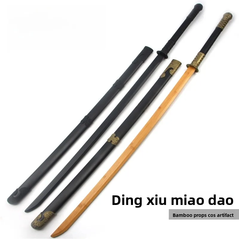 double-handed-bamboo-wood-xiuchun-sword-martial-arts-practice-cold-weapon-wooden-sword-for-cosplay-accessories-and-props