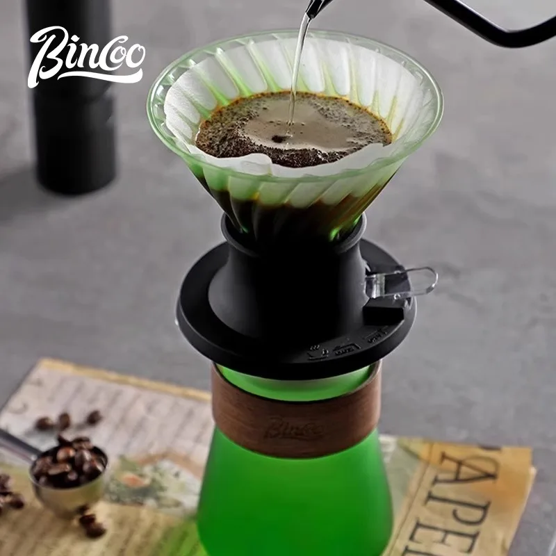Pour-over Coffee Filter Cup Glass Drip-type Hand-brewed Coffee Maker Pot Vshaped Drip Filter Paper Specialized Barista Accessory