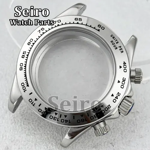 39MM Sapphire Glass Watch Case Rubber Strap Rose gold Silver Watch Accessories Parts for Daytona VK63 Movement Men 29.5MM Dial - Image 13