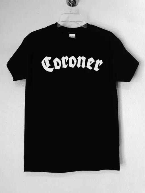 Coroner Logo Polera Negra Hombre