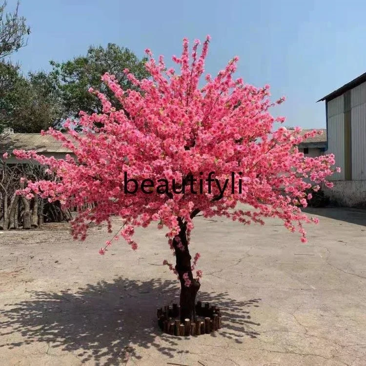 N178 Bionic flower fake peach tree peach blossom plant simulation cherry plum blossom wishing tree