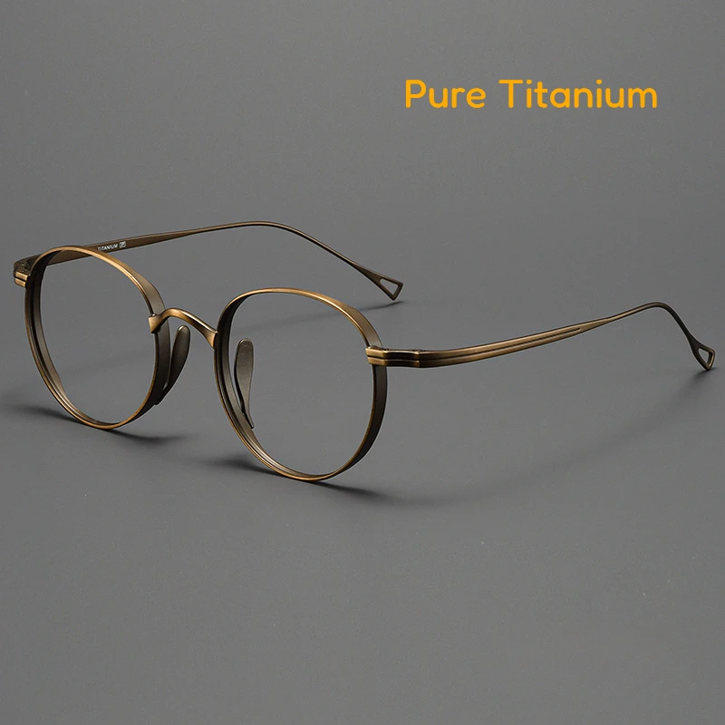 

Japanese Ultra-Light Myopia Eyeglasses Frame Men Oval Retro Designer Pure Titanium Wide Edge Women Prescription Frames Eyewear