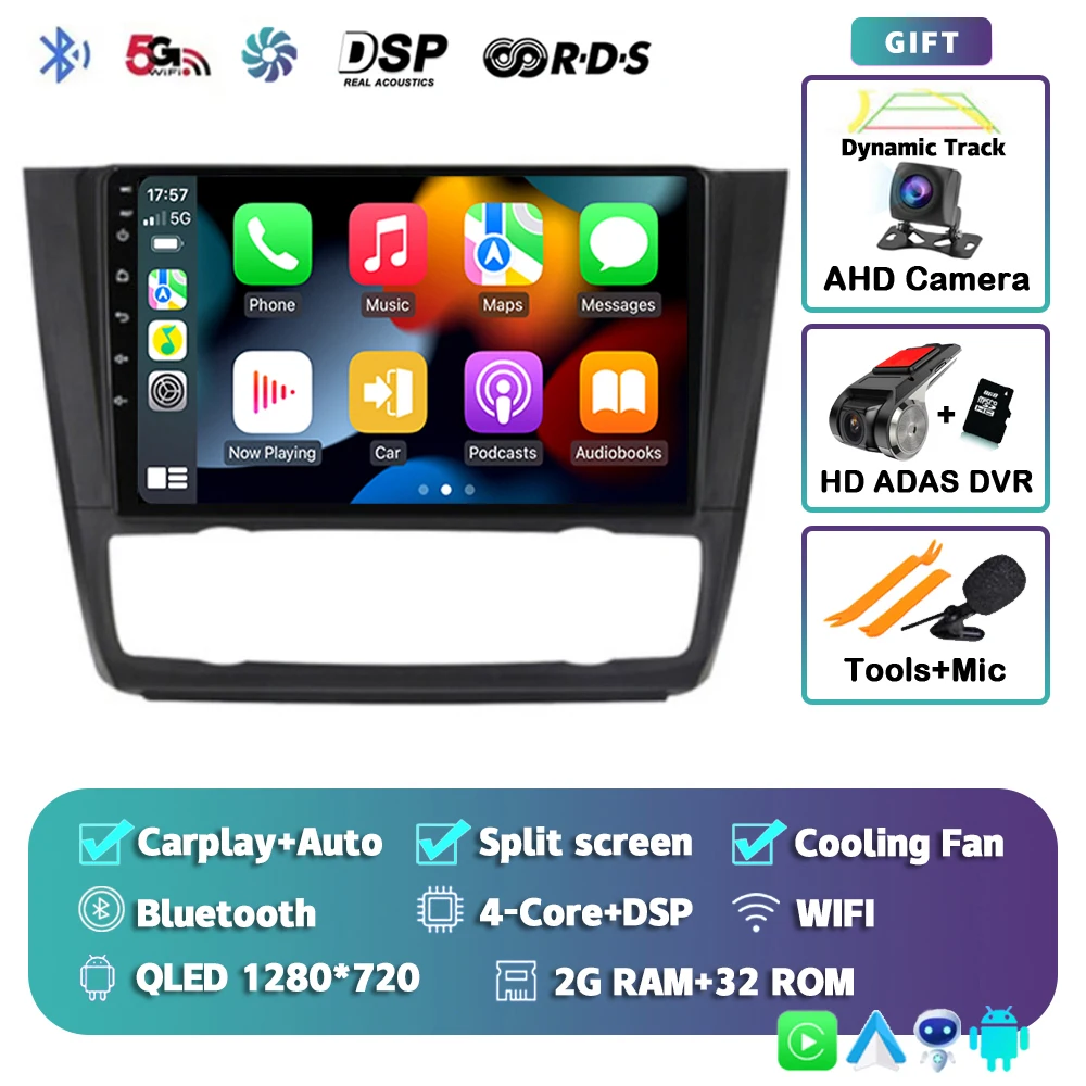 Android 15 Voor BMW 1-Serie E88 E82 E81 E87 2004 - 2011 2K QLED Android Autoradio multimedia Video Player GPS stereo CarPlay 4G - afbeelding 1