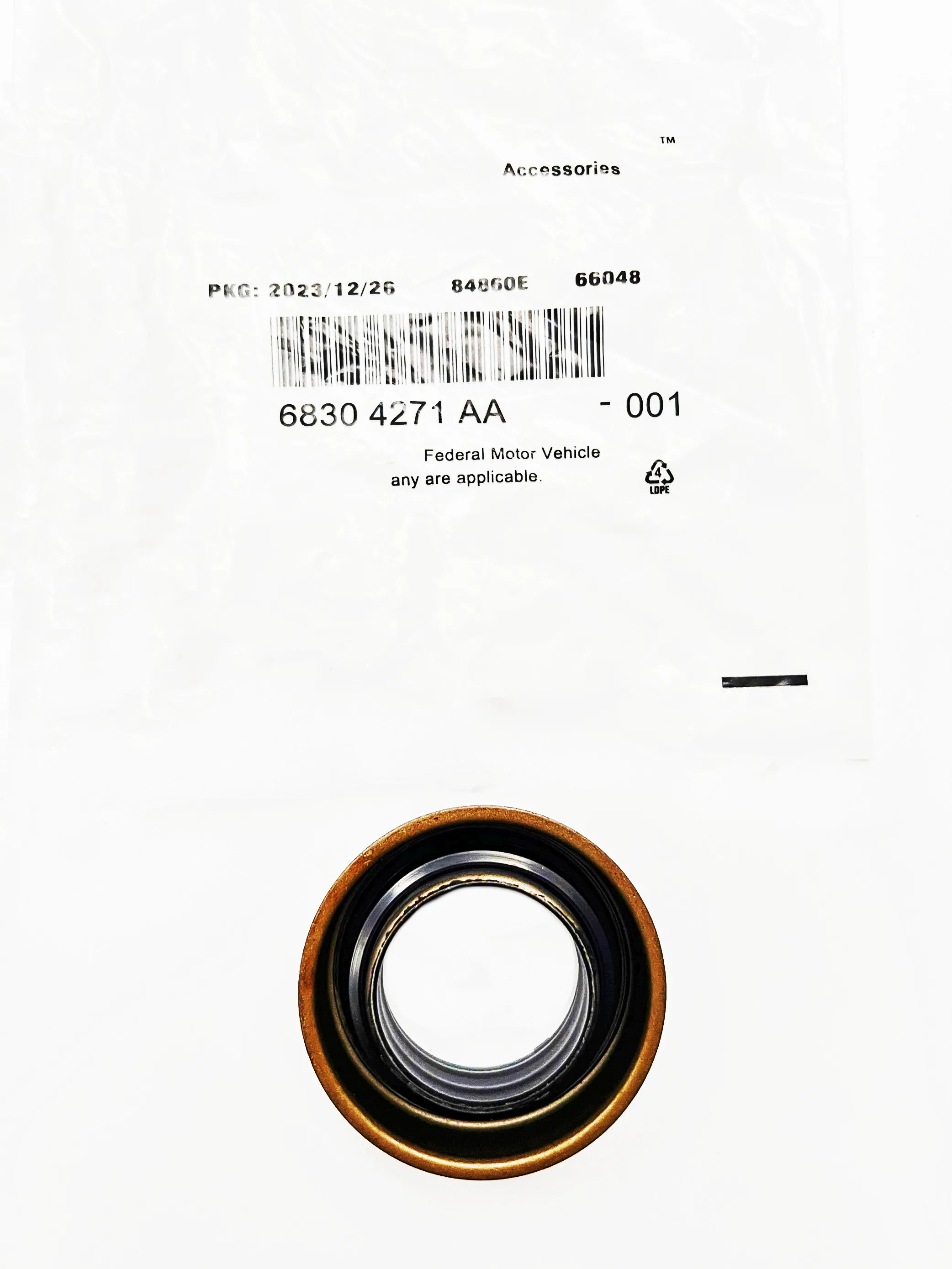

Front Drive Shaft Oil Seal, 68304271AA, 5014852AB, 5014852AA, Suitable For: Wrangler J3, JK, TJ, 2003-2019