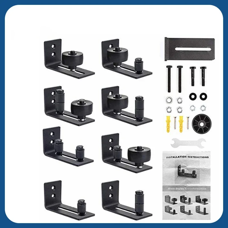 New American Style Swing Stop with Eight In One Installation Methods, Ground Sliding Door, Barn Door Accessories, Limit Wheel