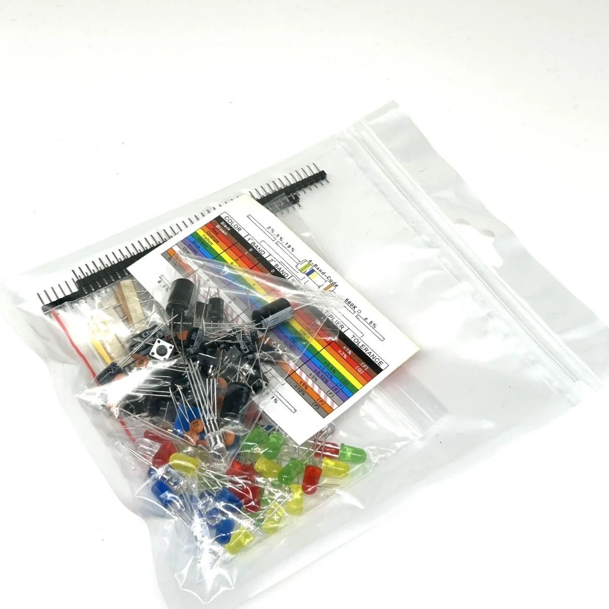 TZT Electronics Components Basic Starter Kit for Arduino UNO MEGA2560 Raspberry Pi - LED Buzzer Capacitor Resistor Included