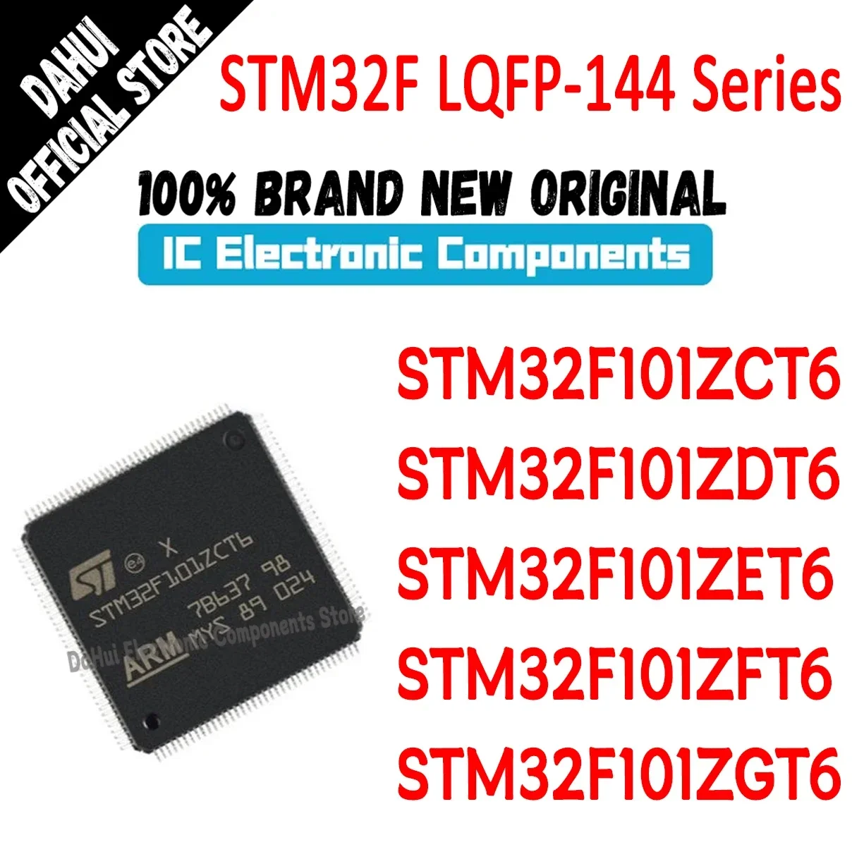 STM32F101ZCT6 STM32F101ZDT6 STM32F101ZET6 STM32F101ZFT6 STM32F101ZGT6 STM32F101 STM32F STM IC MCU رقاقة LQFP-144