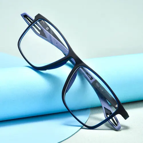Imagen 2 del producto Montura de gafas deportivas ultraligeras antideslizante TR90, gafas graduadas ópticas para miopía con borde completo para gafas al aire libre a la moda
