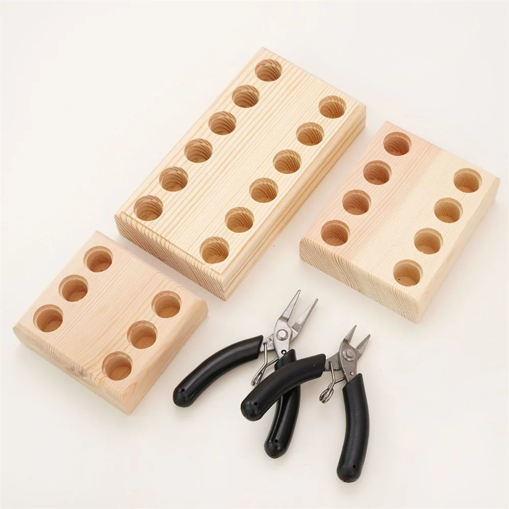 1pc Wooden Pliers Storge Holder Craft Tool Holder for Storing Pliers Wire Cutters Gift Jewelry Organizer image 3