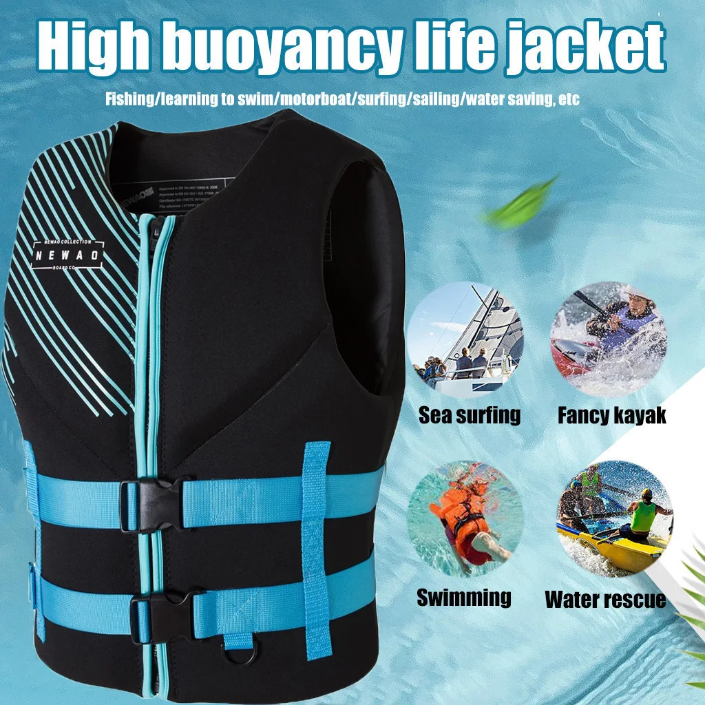 Neoprene Adult Life Jacket Buoyancy Vest Men and Women Water Sports Fishing Surf Swimming Buoyancy Life Jacket Safety Vest