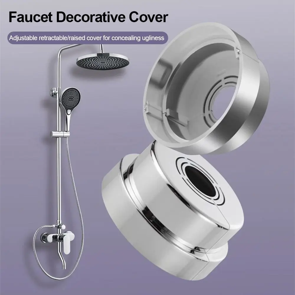 Useful Non Removable Shower Faucet Cover Scalable ABS Pipe Wall Covers Adjustable Faucet Decorative Cover Kitchen