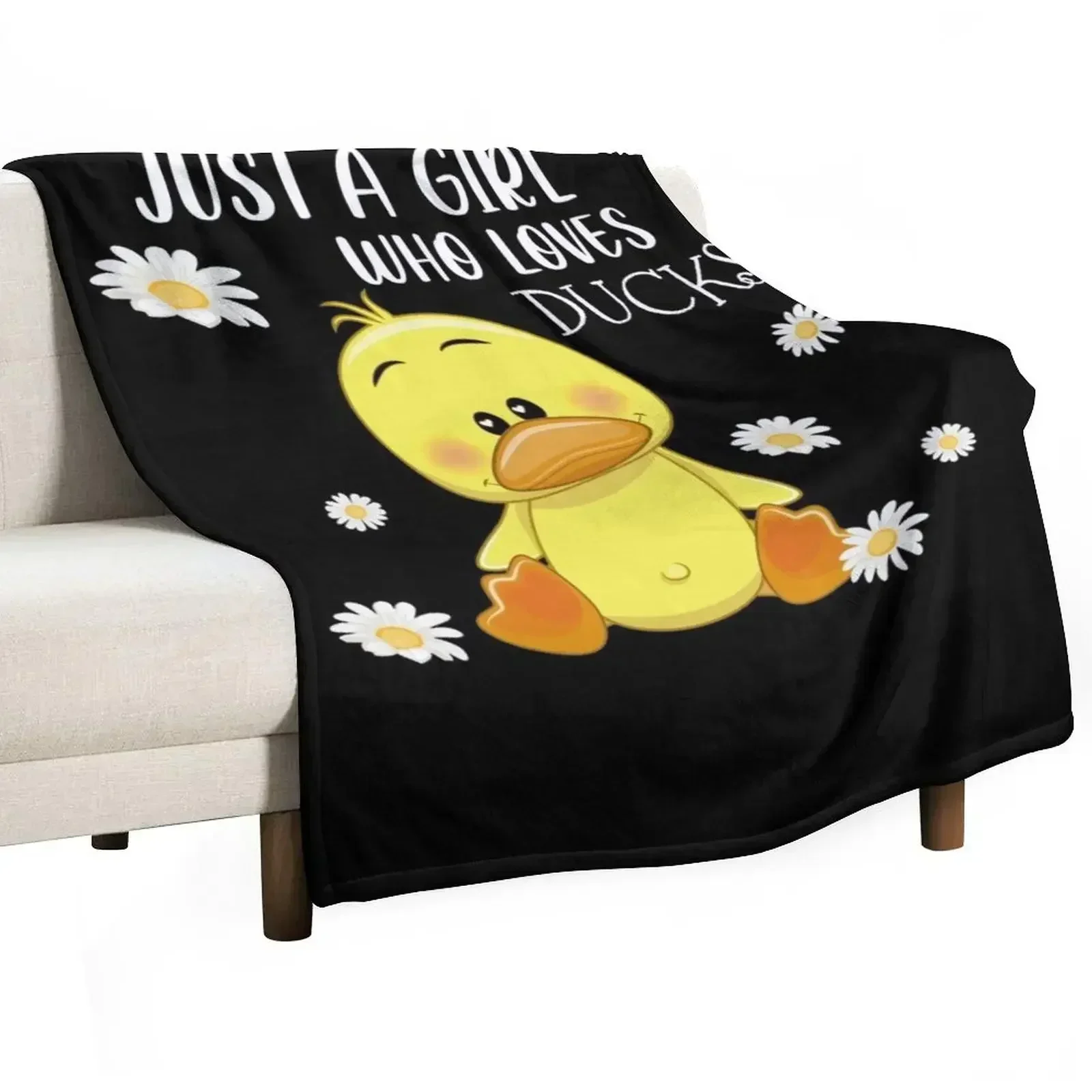 

Just A Girl Who Loves Ducks Throw Blanket Furry christmas gifts Stuffeds Luxury St Blankets