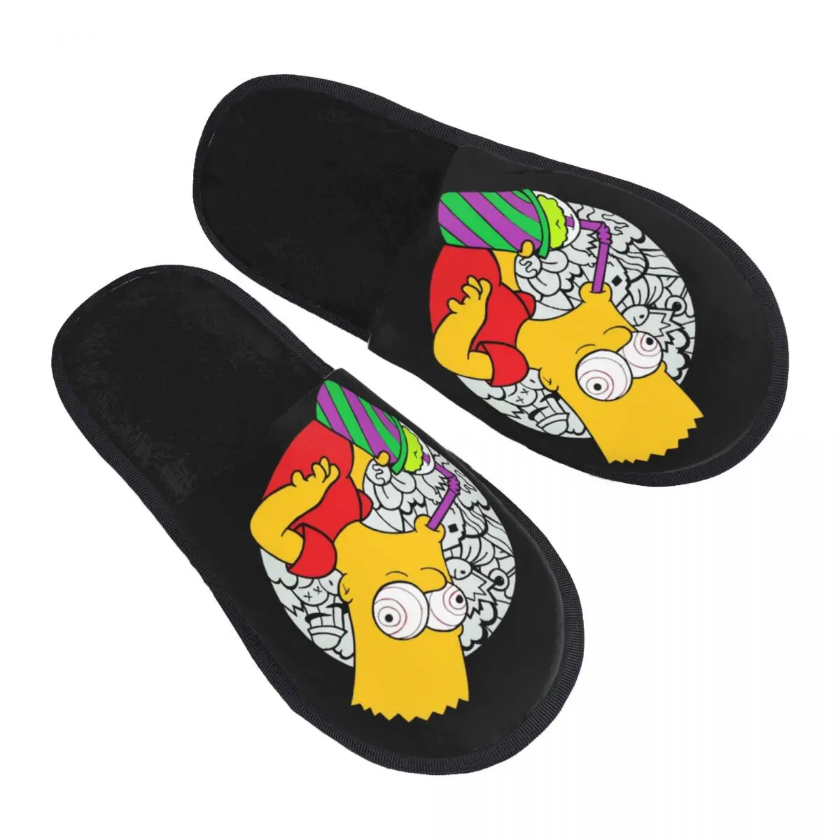 

Custom Simpsons Cartoon House Slippers Women Comfy Memory Foam Slip On Bedroom Slipper Shoes