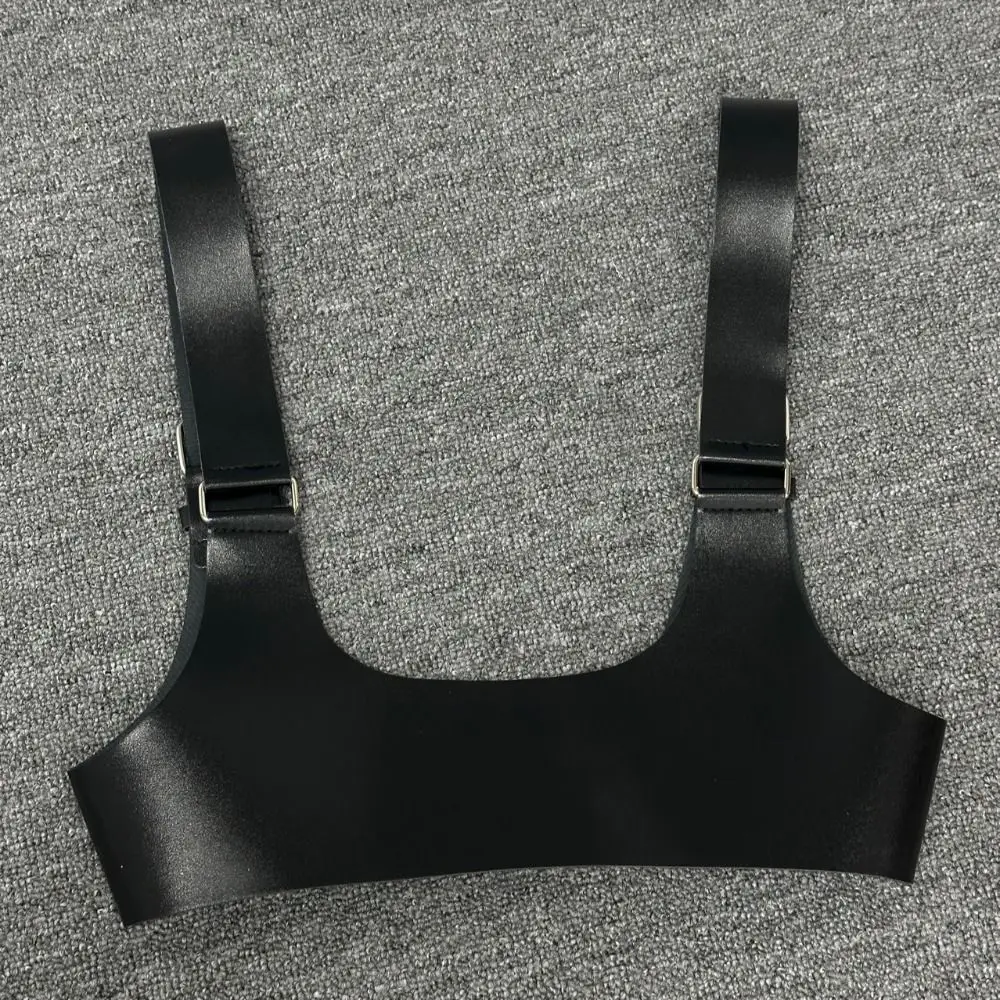 Cinturón de corsé con arnés de cuero en U, cinturilla ancha superior, cinturón Punk de estilo callejero, corsé de pecho, tirantes góticos de cuero ajustables