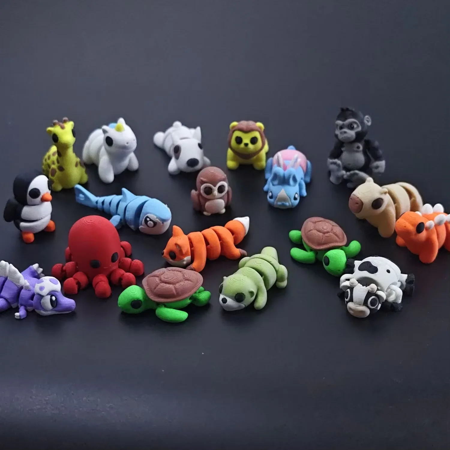 3D Printed Simulation Small Animal Joint Movable Mini Desktop Toy for Boys and Girls, Stress Relief, Healing, Family Gatherings image 3