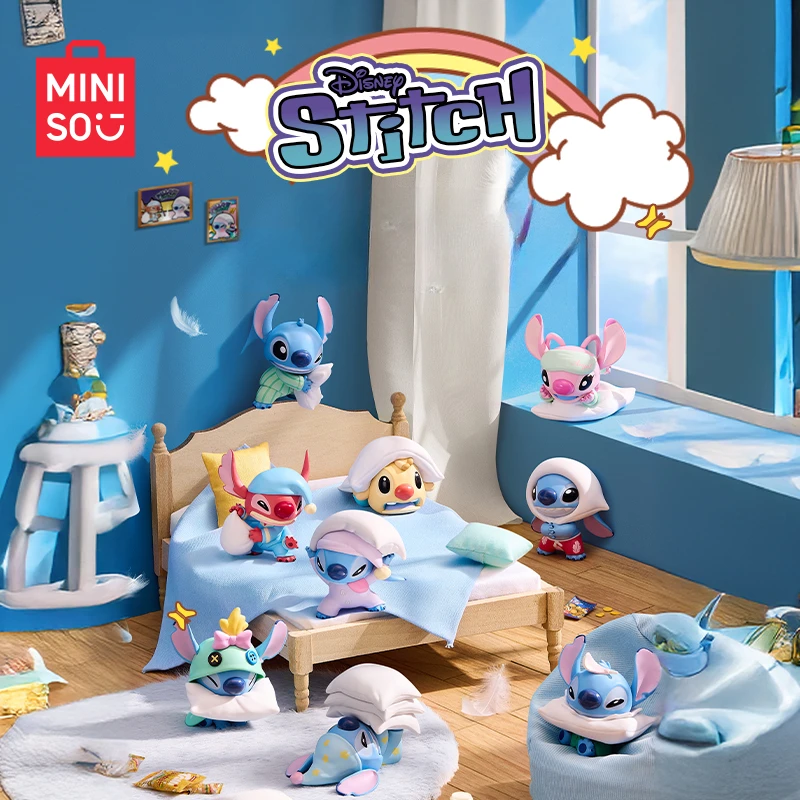 

MINISO Disney Disney Stitch Pillow Fight Series Hand-done Blind Box Birthday Hand-done Model Presents for Boys and Girls Toys