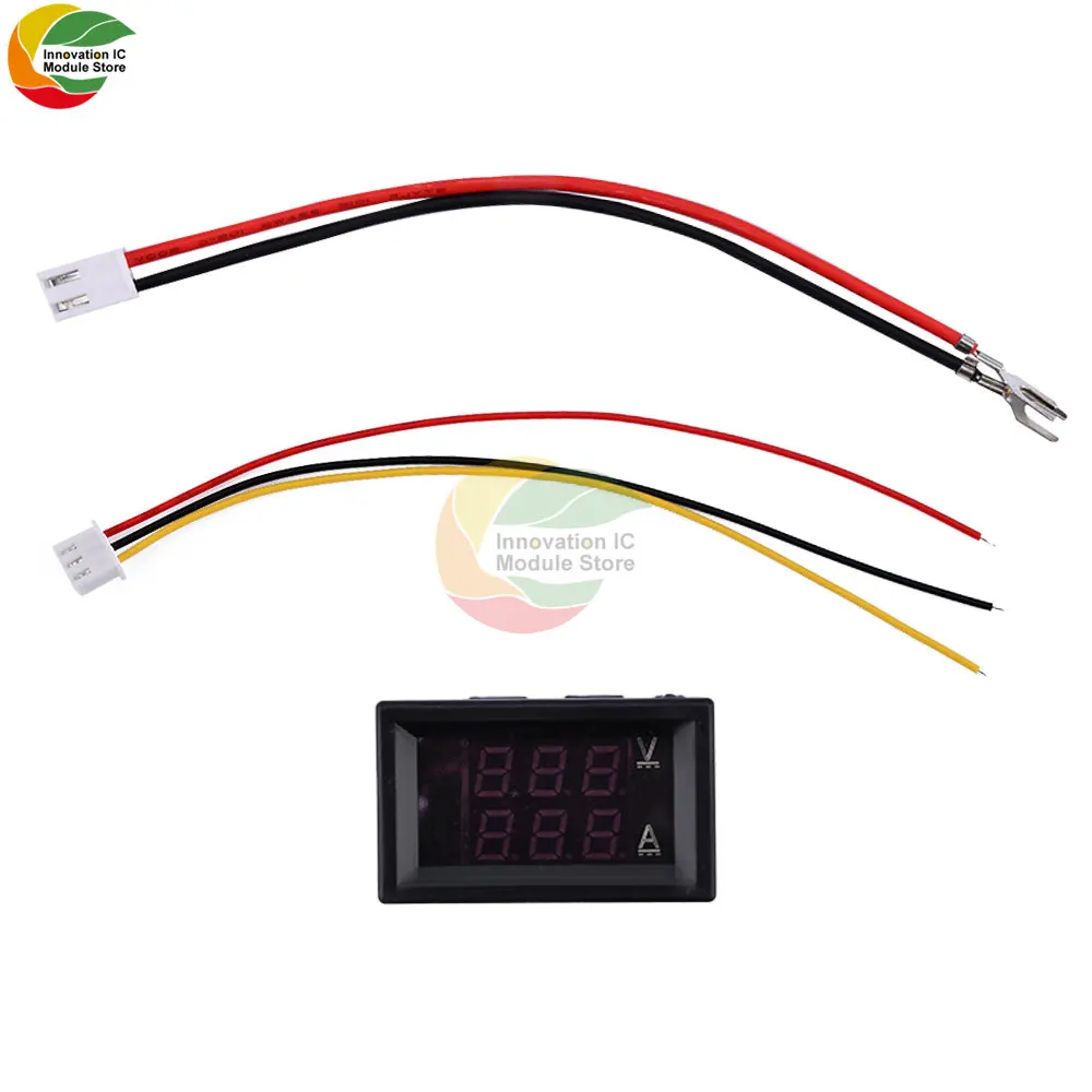 Mini Digital Car Voltmeter Ammeter DC 100V 10A 50A 100A LED Display Panel Amp Volt Voltage Current Meter Tester Detector