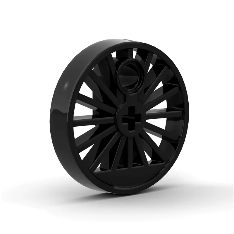 10pcs 85558 Train Wheel RC Train Bricks Spoked with Technic Axle Hole and Counterweight Parts 30 mm Diameter MOC Blocks