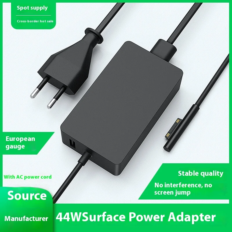 

15V 2.58A 44W For Microsoft NEW Surface Pro5 Pro6 Laptop1\2 Power Adapter 1796 1769 1800 Charger 5V 1A