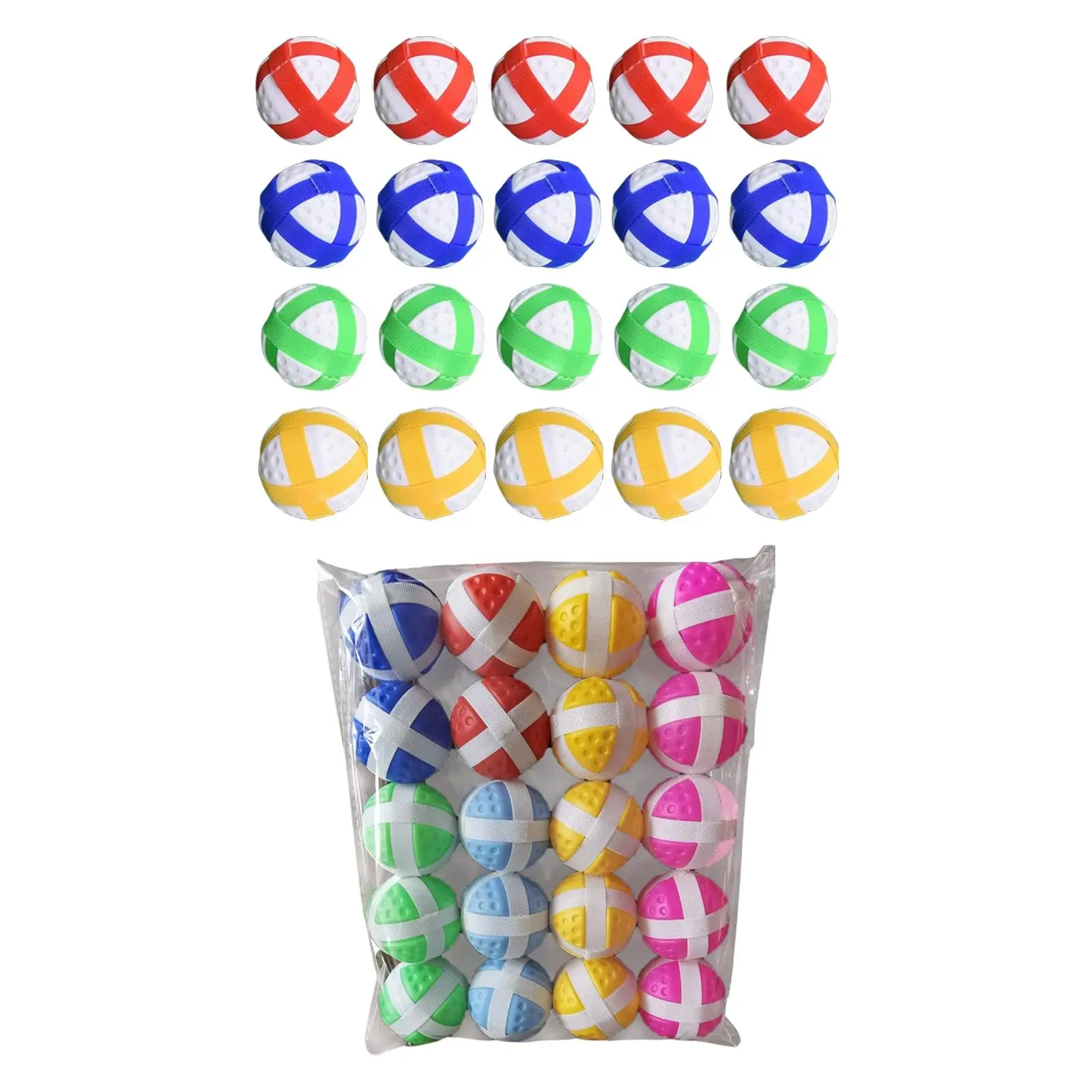 Practice Golf Balls Eco Plastic Nylon Versatile Sticky Golf Balls for Home Outdoor Game Activities