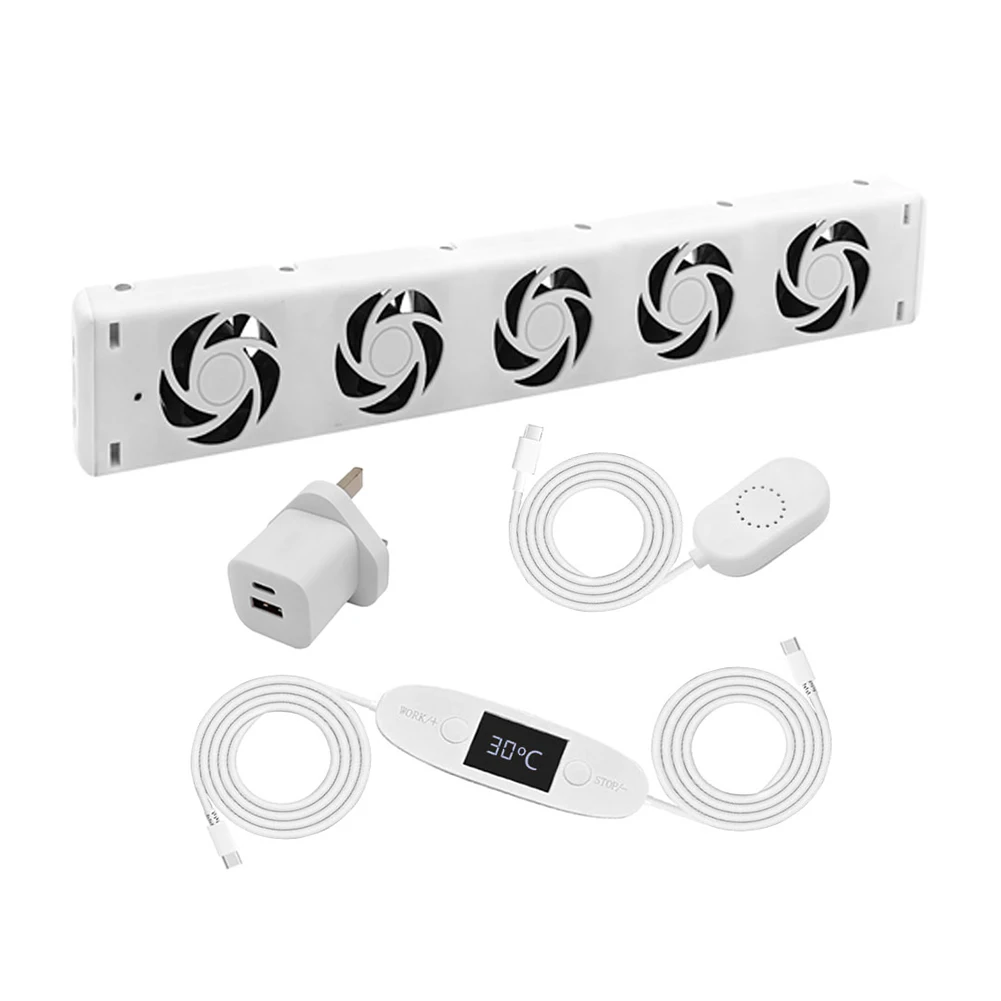 For Apartment Smart Radiator Fan Quiet Drive Fan Heater DC 5V 2A Energy-saving Flame Retardant Improves Heat Distribution