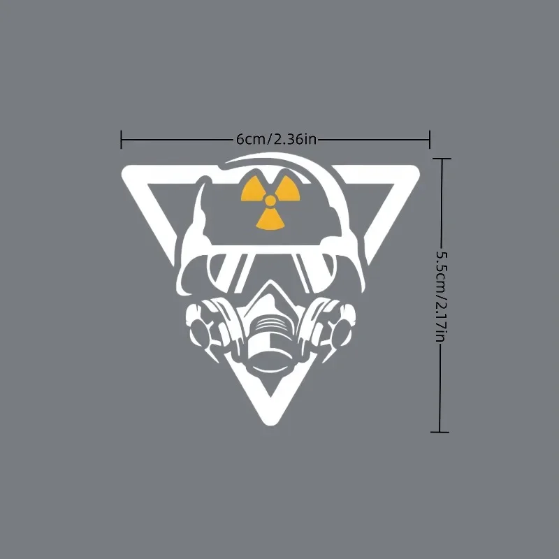 1Pc Radioactive Warning Sticker, Self-Adhesive Vinyl Decal, for Car, Motorcycle, Laptop, Water Bottle & Guitar Decor