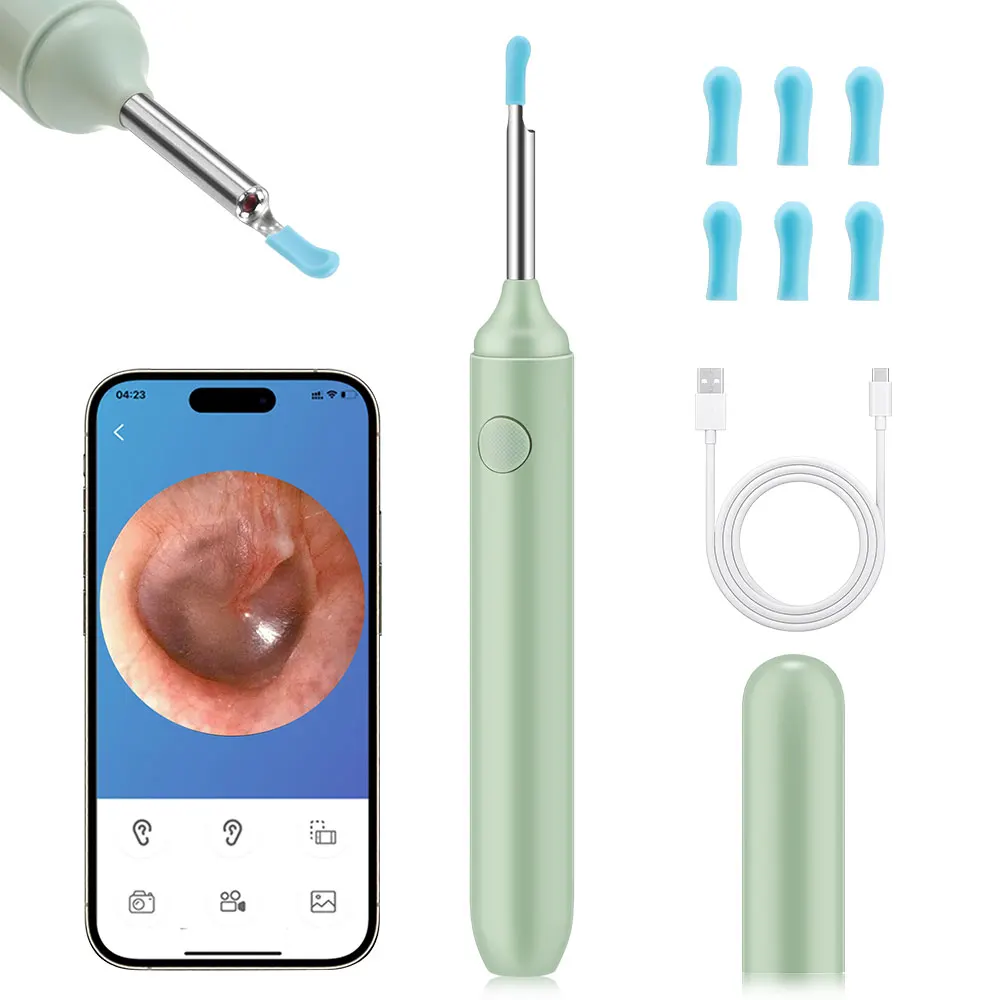 Smart Ear Canal Cleaner Ear Stick LED Luminous Endoscope High Precision Wireless Earwax Remover Android IOS 6 Ear Spoon