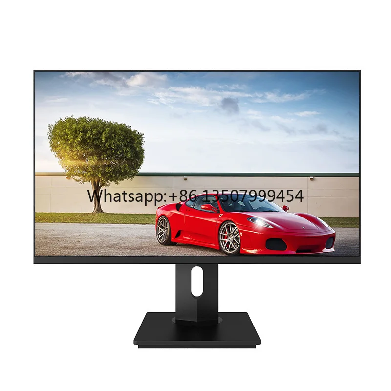 Computer Monitor 24 Inch IPS Eye Care 1080P Display HDMI,VGA Ports Frame-Less for Office and Home