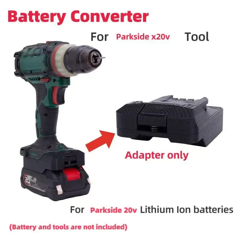 

Batteries Converter Adapter For Parkside 20V Lithium Ion Convert To Lidl Parkside X20V Team Cordless Tool (﻿Adaptor Only)