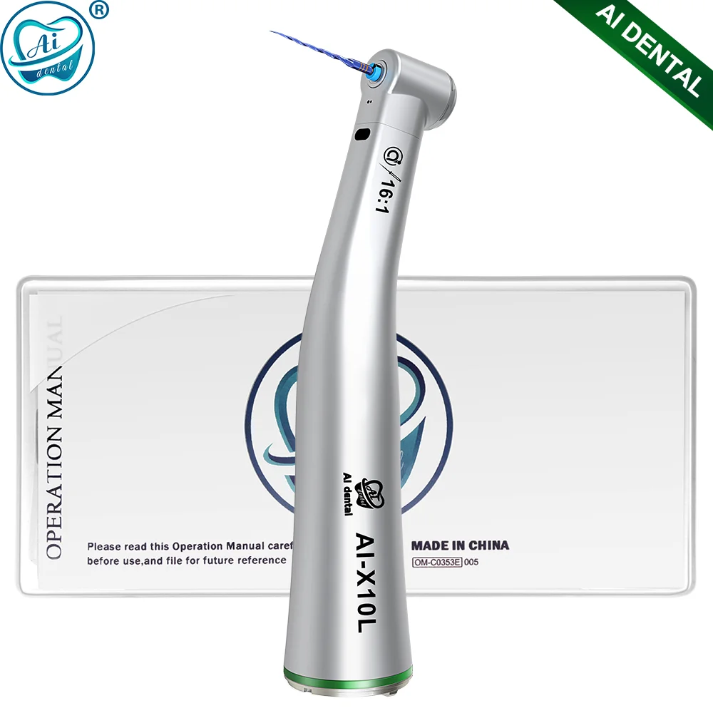 AI-X10L Dental instrument 16:1 electric contra angle handpiece led fiber optic dentist endodontic root canal supply products