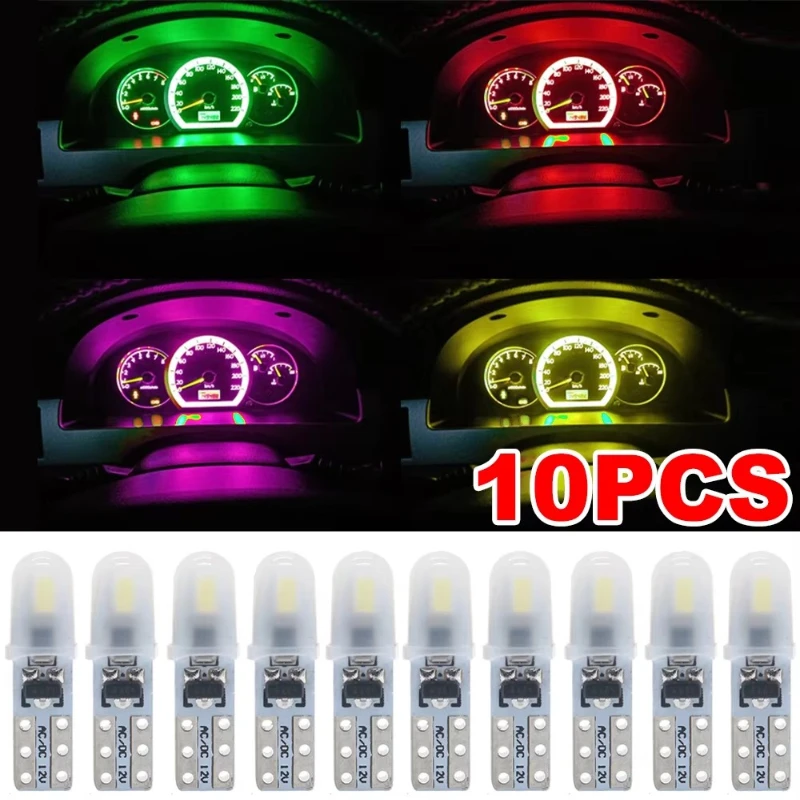 10/20/30Pcs T5 LED 3014 2SMD No Polarity Auto Car Dashboard Lights Car Reading Instrument Panel Lamp Door License Plate Light